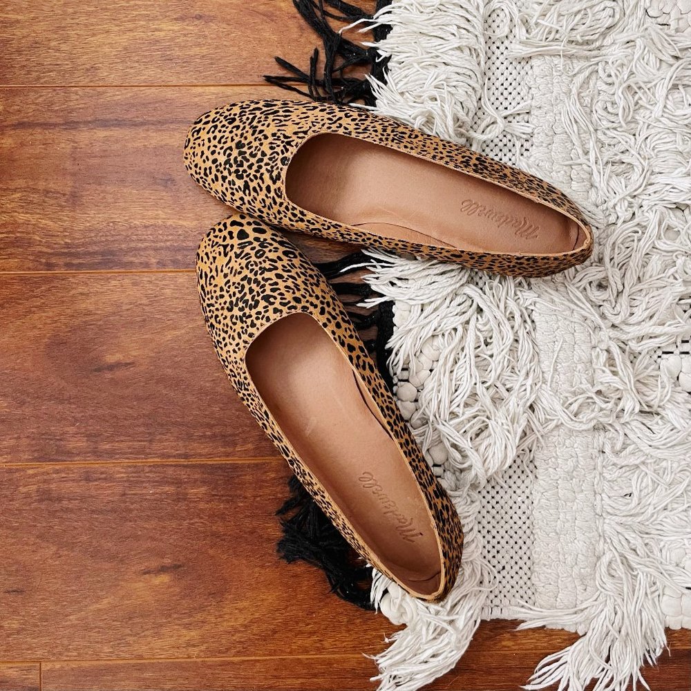 Madewell Cory Flat in Leopard Calf Hair